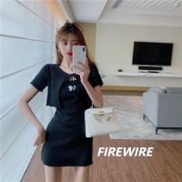 ราคา Firewireพร้อมส่งชุดเดรสผ้าไหมปักลายผีเสื้อ + เสื้อแขนสั้นชุดสูทเซ็กซี่ของผู้หญิง (850050+850050-1) -C (29702515873)