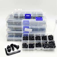 ราคา Hex Screw and Nut Set M2 M3 M4 M5 M6 Black 10.9 Grade Button Head Hex Socket Cap Screw Hexagon Socket Round Head Allen S (29021128941)