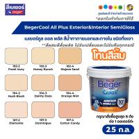 ราคา BegerCool All Plus 10 SemiGloss เบเยอร์คูล ออล พลัส 10 สีน้ำทาภายนอกและภายใน ชนิดกึ่งเงา ขนาด 2.5 ก.ล. #โทนสีส้ม (40775681385)