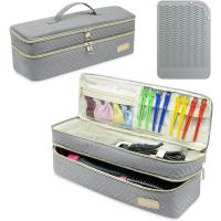 ราคา REVLON เครื่องมือผมสองชั้นกระเป๋าเดินทางและเสื่อทนความร้อนสําหรับเรฟลอนเครื่องเป่าผมขั้นตอนเดียว เพิ่มปริมาตร อุปกรณ์จัดแต่งทรงผม เหล็กแบน หนีบ ม้วนลอน และอุปกรณ์แต่งผ (46651259334)