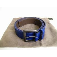 ราคา Authentic BOTTEGA VENETA Blue Leather Belt Waist Size 75-87 M #9040 Pre-owned (28203308958)