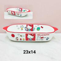 ราคา จานกดข้างเซรามิก KT | จาน HELLO KITTY SIDE | จานคิตตี้ (25466633224)
