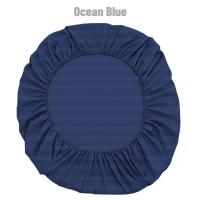 ราคา Satin ผ้าปูที่นอน รัดมุมทุกผืน สำหรับเตียง สี Ocean Blue ขนาด5-6 ฟุต (55003104306)