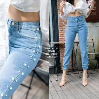 ราคา กางเกงยีนส์ขาจั้มแต่งมุก (19061271402)