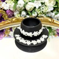 ราคา Wedgwood Black Jasperware Holder with Dish โถเล็กพร้อมจานรอง (17495737233)