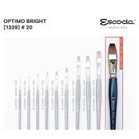ราคา OPTIMO Bright [1329] Size 20 (E213292000) / พู่กันหัวแปรง Bright รุ่น OPTIMO เบอร์ 20 (ด้ามไม่มีลายสลัก) แบรนด์ Escoda (43359215839)