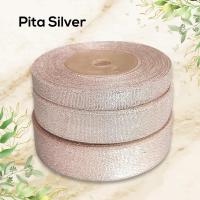 ราคา 1 ROLL Silver Glitter Metallic Ribbon / Silver Glitter Ribbon / Silver Ribbon 25 หลา (57053429360)