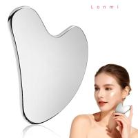 ราคา LONMI Guasha เครื่องมือนวด,รูปหัวใจสแตนเลส Gua Sha Scraper, Universal Guasha Board สําหรับความงามบนใบหน้านวดตา (40158606003)