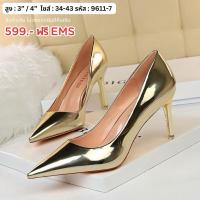 ราคา รองเท้าส้นสูง สีทอง รองเท้าเจ้าสาว รองเท้าชุดไทย (19894801079)