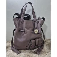 ราคา กระเป๋าถือและสะพายข้างหนัง LANCEL(สีม่วง)มือสอง Size:12 (42658498298)