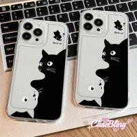 ราคา เคสสำหรับ Vivo Y20 Y21 Y16 Y15 Y12 Y50 Y30 Y91 Y95 Y36 Black Cat คสโทรศัพท์สำหรับ Vivo Y15S V27 V29 ฝาครอบใส Cute (27868240417)