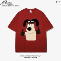 ราคา เสื้อยืดC510 ผู้หญิง C510 | ลายน้องหมาใส่แว่นวาดมือ ผ้าฝ้ายแท้ สีแดงไวน์ ทรงหลวม แมทช์ง่าย ใส่น่ารัก พร้อมส่ง (53503118586)