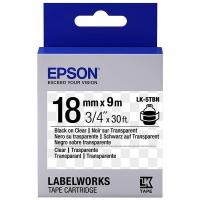 ราคา Epson เทปเครื่องพิมพ์ฉลาก Epson LabelWorks LK-5TBN 18 mm อักษรดำบนพื้นใส (9M) by Office Link (19868710149)