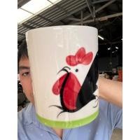 ราคา แก้วเซรามิค ลายไก่ ขนาด(สูง4.5นิ้ว กว้าง 3.75)ขนาด 600ml หรือ 20.28oz ออนซ์ เซรามิค ชากาแฟ ทรงกระบอก แก้วมัค ออกใบกำกับภ (26015589857)