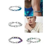 ราคา ของแท้ Louis Vuitton/LV สร้อยข้อมือโลโก้ลวดลายคิวบาโซ่สำหรับคู่รักชายและหญิง (26156943471)