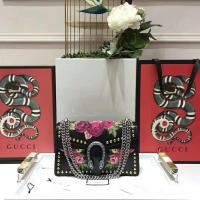 ราคา งานปักสไตล์ Gucci กุหลาบแดงสดใส บนกล่องหนังขัด หรูหราและนำสมัย (43827249633)