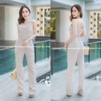 ราคา ️White garden #850 จั้มสูทสายเดี่ยว จั๊มสูท จั๊มสูทขายาว ชุดสีเทา ชุดสีเทาออกงาน ชุดไปงาน ชุดออกงาน (5341564266)