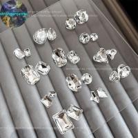 ราคา Strongaroetrtu 5PCS Sparkle Sharp เพชรเล็บ Rhinestones อัญมณีตกแต่งผสมสีขาวเล็บ Charms เครื่องประดับ TH (40026285041)