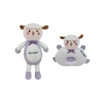 ราคา Enfant (อองฟองต์) เซ็ตหมอนหนุน+หมอนข้าง น้องแกะน้อย เนื้อผ้าเวลลัว สีม่วง (20592886111)