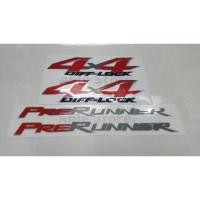 ราคา สติ๊กเกอร์สกรีน 4x4 DIFF-LOCK / PRERUNNER ฟอยเงินขอบยิงทราย ติดรถ TOYOTA REVO ปี2015 เทียบแท้95% (27905453716)