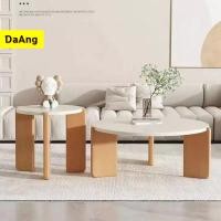 ราคา โต๊ะกาแฟไม้เนื้อแข็ง โต๊ะกลมเล็กผสมสีนมขาว (27503873460)