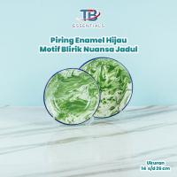 ราคา HIJAU TB ESSENTIALS จานเคลือบลาย Blirik รุ่นเก่า สีเขียว (27237923640)