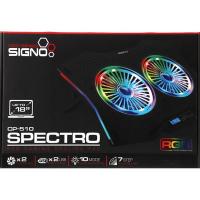ราคา Cooler Pad (2 Fan RGB) SIGNO CP-510 Black พัดลมระบายความร้อนโน๊ตบุ๊ค (22731446603)