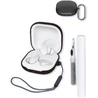 ราคา เคสสําหรับ Beats Fit Pro หูฟังตัดเสียงรบกวนไร้สายที่แท้จริง, ป้องกันนุ่ม, เคสซิลิโคน BOVUGAC พร้อมพวงกุญแจและชุดทําความสะอาดและเชือกเส้นเล็กสําหรับ Beats Fit Pro-Black (41977015873)