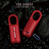 ราคา กุญแจลายนิ้วมือขนาดเล็ก USB Keyless ล็อคกระเป๋าเดินทางล็อคอิเล็กทรอนิกส์สมาร์ท Biometric ลายนิ้วมือประตูล็อค Quick ปลดล็อคสําหรับการเดินทาง (27031591489)