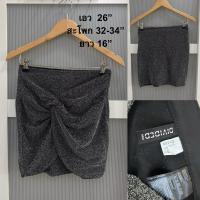 ราคา H&M กระโปรงเอวสูงสั้น ผ้าวิ้งๆ กริตเตอร์ แต่งจีบหน้า สวยมาก ปาร์ตี้ (27027539328)