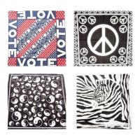 ราคา Cotton ผ้าฝ้าย 100% ลาย สันติภาพ หยินหยาง ม้าลาย peace yin yang ผ้าโพกหัว ผ้าเช็ดหน้า ผืนใหญ่ 20 นิ้ว (7385337302)