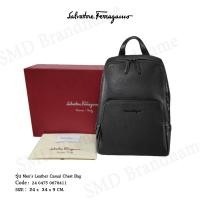 ราคา Salvatore Ferragamo กระเป๋าคาดอก รุ่น Men's Leather Casual Chest Bag Code: 24 0475 0670411 (21829133385)