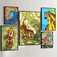 ราคา 1PC Tiger Art Print Poster Movie Sticky Posters Retro Kraft Paper Sticker DIY Room Bar Cafe Aesthetic Art Wall Painting (43451713887)