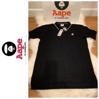 ราคา แท้ % Used AAPE by A Bathing APE Polo-Shirt เสื้อโปโลแบรนด์เนม Size S สีดำ สภาพดี อุปกรณ์ ถุงใสจากช้อป (3634138357)