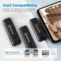 ราคา (แท้100%) ไมค์หนีบปกเสื้อไร้สาย BOYA BY-WM3T2 Mini 2.4GHz Wireless Microphone USB C for Mobile Phone ไวเลสไมค์ ไร้สาย... (6004200284)