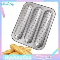 ราคา 3 Cavity Baguett Pan French Bread Mold Nonstick Baking ถาดยาว Loaf Toast เค้ก Mould Bakeware Baking Pans สําหรับเตาอบ (24595883213)