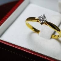 ราคา แหวนเพชรแท้เม็ดเดี่ยวทรงเพชรชู (2410710261)