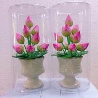 ราคา แจกันดอกบัวเซรามิค พรีเมี่ยม กระถางพุ่มดอกบัวผ้า ดอกบัว หลวง (18787970807)