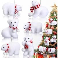 ราคา Wesiti 6 ชิ้นคริสต์มาสหมีขั้วโลกเครื่องประดับตุ๊กตาสีขาวเครื่องประดับคริสต์มาสน่ารัก Rustic Furry Bear Decor พร้อมผ้าพันคอสําหรับ Xmas Tree Polar สัตว์ Figurines Rustic Home Decor (58001899964)