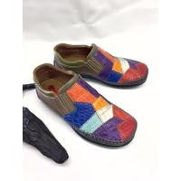 ราคา รองเท้าหุ้มส้น หนังแท้ แบบลำลอง หนังจระเข้ผสมหนังวัว สลับสีหลากสี งานแฮนด์เมด 100% (15167220996)