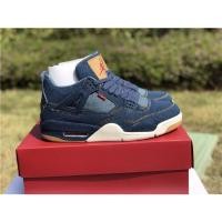 ราคา Nike 【24honline】Air Jordan 4 Retro Levi's Denim AO2571-401 Basketball Shoes (25214882998)