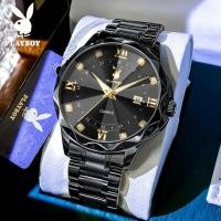 ราคา ❤ [ 100% ของแท้ ] PLAYBOY นาฬิกา ผู้ชาย ใหม่ 2024 แท้ ปฏิทิน ส่องสว่าง ควอตซ์ นาฬิกาแฟชั่น นาฬิ (40857703307)