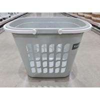 ราคา ตะกร้าผ้าเหลี่ยม พลาสติก Leaf KASSA HOME รุ่น 1159 ขนาด 41 x 51 x 40 ซม. สีเทา (29603223753)