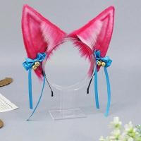 ราคา LoL Spirit Blossom the Nine-Tailed Fox Ahri Cosplay Accessories Fox Ears Headband Bowknot Bell Hairband Handmade Headwea (28526651029)
