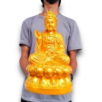ราคา เจ้าแม่กวนอิมปางประทานพร สีน้ำทอง ขนาด 9 นิ้ว สูง 12 นิ้ว ผ่านพิธีปลุกเสกวัดมังกร (23863533209)