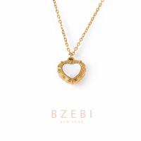 ราคา BZEBI สร้อยคอ หัวใจ ผู้หญิง แฟชั่น ทอง ทองคำแท้ เทรนด์แฟชั่น เพชร จี้สร้อยคอผู้หญิง โซ่ แฟชั่นผู้หญิง สไตล์เกาหลี necklace 18K สําหรับผู้หญิง 426N (19353769512)