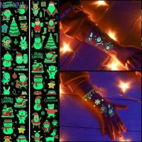 ราคา NLINNI คริสต์มาสรอยสักชั่วคราว Elk Santa Claus กันน้ําสําหรับ Body Arm ขาปลอม Tattoo Water Transfer สติกเกอร์ Xmas ตกแต่ง Party ปีใหม่ Body Art สติกเกอร์ (51901228892)