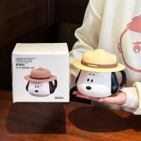 ราคา แก้วเซรามิค Snoopy 500ml ถ้วย Snoopy ภาชนะดื่มนําเข้าน่ารัก ตัวละคร Snoopy (28692343641)