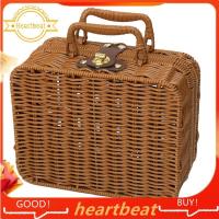 ราคา ตะกร้าปิกนิก,ตกแต่ง ข้อเสนอ วินเทจหวายโลหะล็อคพลาสติกกระเป๋าเดินทางจัดเก็บขัดขวางแต่งหน้าออแกไนเซอร์ (55002612723)