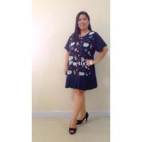 ราคา ชุดคนอ้วน,ชุดสาวอวบ,ชุดเดรสผ้าไหมญี่ปุ่นสีน้ำเงินเข้ม (3904461144)